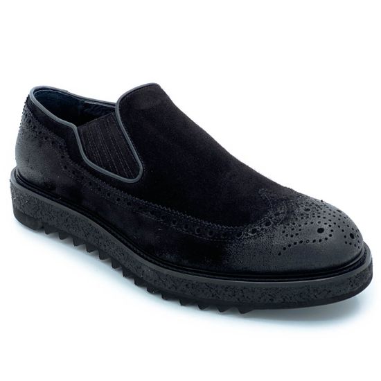 Ботинки Giampieronicola черные замшевые МЕХ - фото 2, 41104 GPN NERO