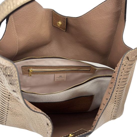 Сумка Loristella золотая кожаная - фото 6, 