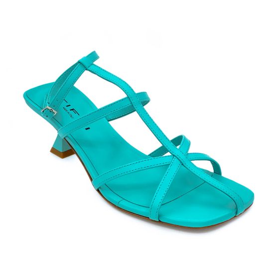 Босоножки Tiffi бирюзовые кожаные - фото 2, J720/50 TI TIFFANY