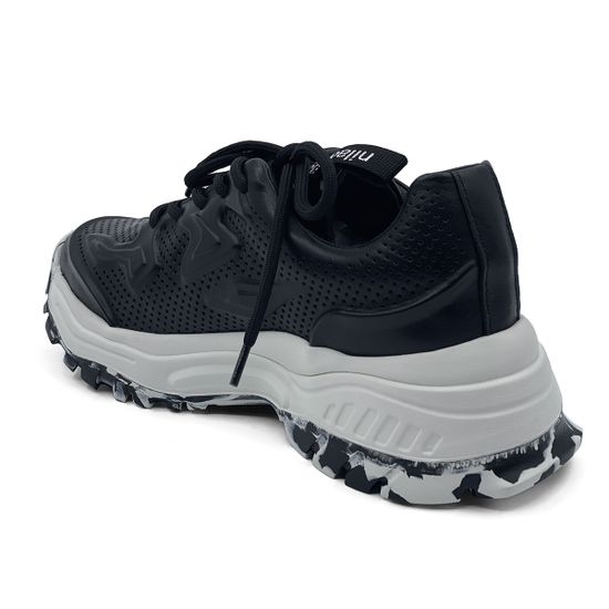 Кроссовки Nila Nila черные кожаные - фото 3, ET145-004 NIL NERO