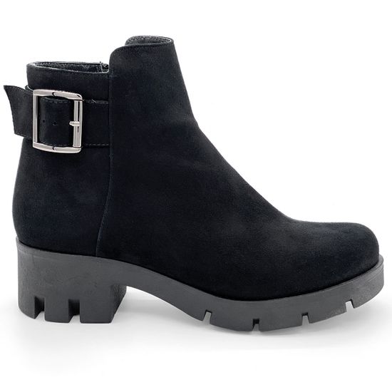 Ботинки Cover черные замшевые на байке - фото 1, 