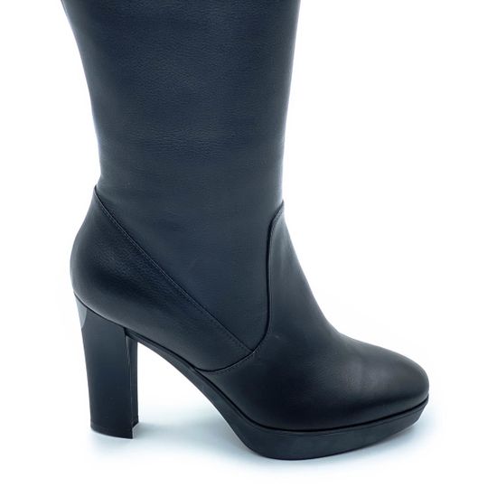 Сапоги Giorgio Piergentili черные кожаные МЕХ - фото 4, 9631 GP