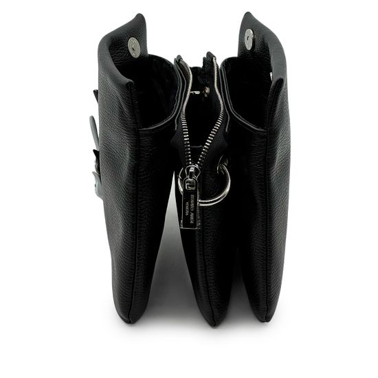 Сумка кросс-боди Renato Angi черная кожаная - фото 7, 3555001 RA NERO