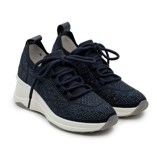 Кроссовки Francesco V синие текстильные со стразами - фото 7, T195 FV BLU