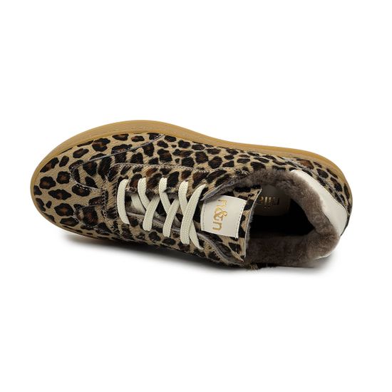 Кеды NILA&amp;NILA леопардовые кожаные &quot;пони&quot; с мехом - фото 5, MAS121M NIL LEO
