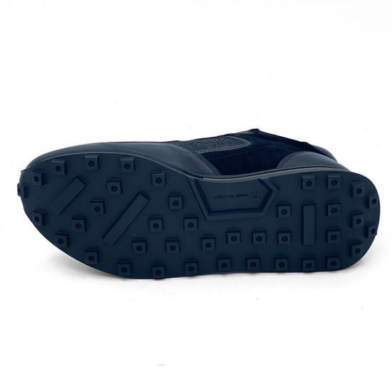 Кроссовки Giampieronicola черные кожа/замша на шерсти - фото 4, 