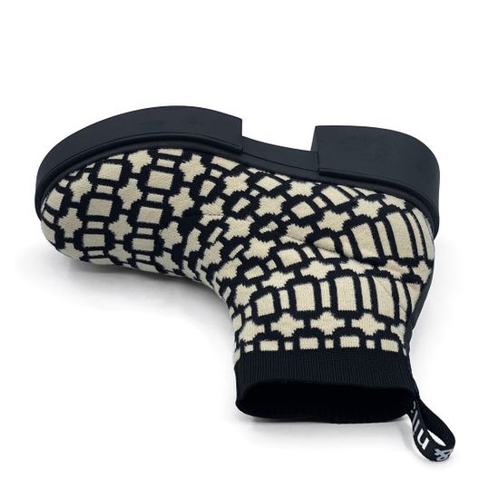 Ботинки Nila Nila черно-бежевые текстиль демисезонные - фото 5, N3109 NIL BEIGE NERO