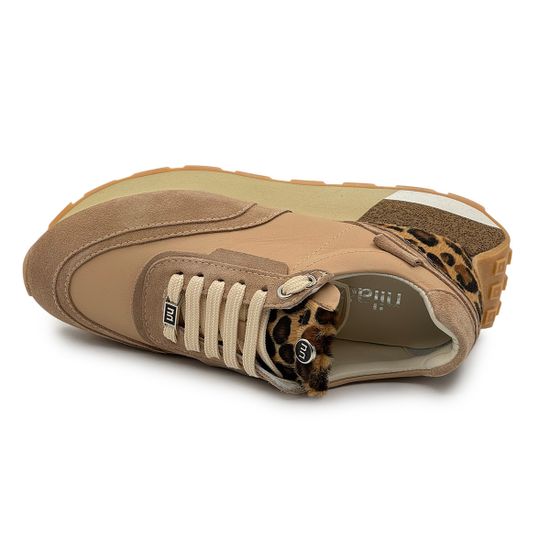 Кроссовки женские NILA NILA кожа/замша бежевая/леопард - фото 5, NO6742 NIL BEIGE LEO