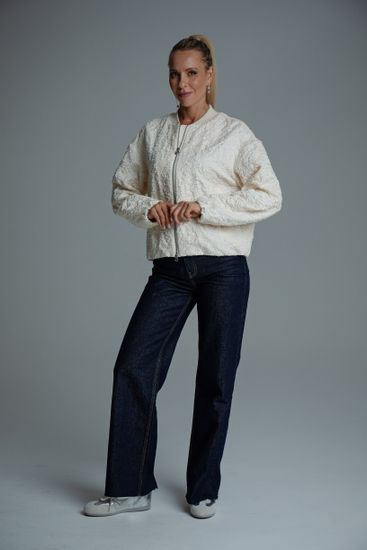 Бомбер Tuffoni молочный(светло-бежевый) - фото 5, 7726023 TUF MILK