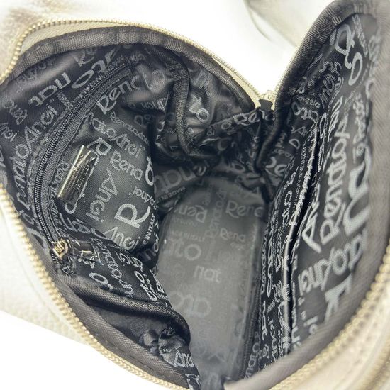 Сумка-рюкзак Renato Angi белая кожаная - фото 6,