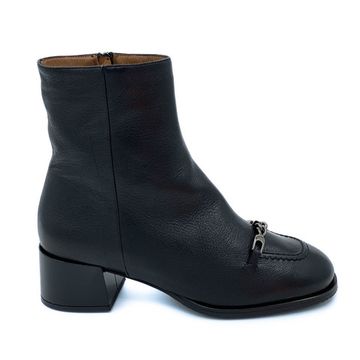 Ботильоны Mot Cle черные кожаные МЕХ - фото 1, MOT2193AM MOT