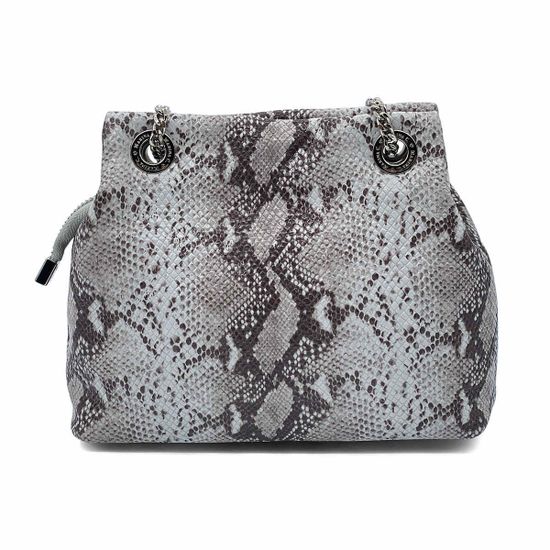 Сумка Marina Creazioni бежевая кожаная с обработкой под питон - фото 3, B6064 MC PITON