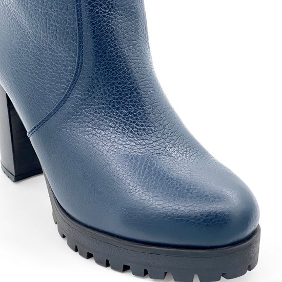 Сапоги Cover синие кожанные МЕХ - фото 6, 279-2 COV BLU