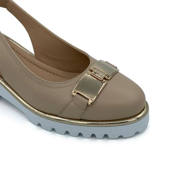 Босоножки KELTON бежевые кожаные - фото 6, AH2204 KEL