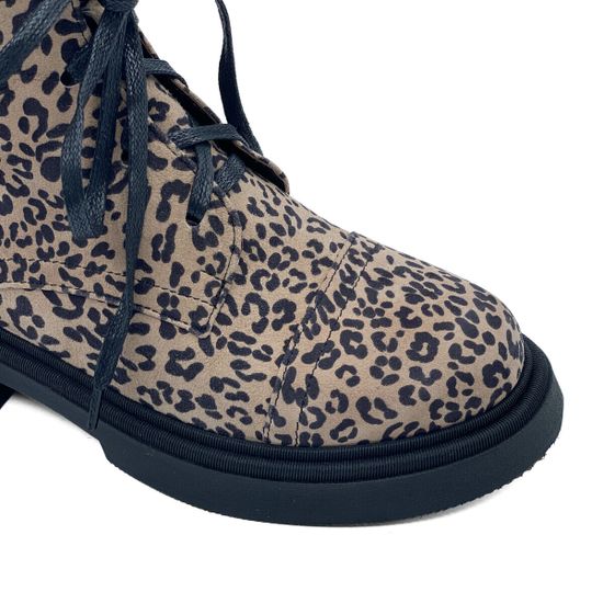 Ботинки CVCover бежевые принт &quot;леопард&quot; замшевые на байке - фото 6, 83690-1 COV