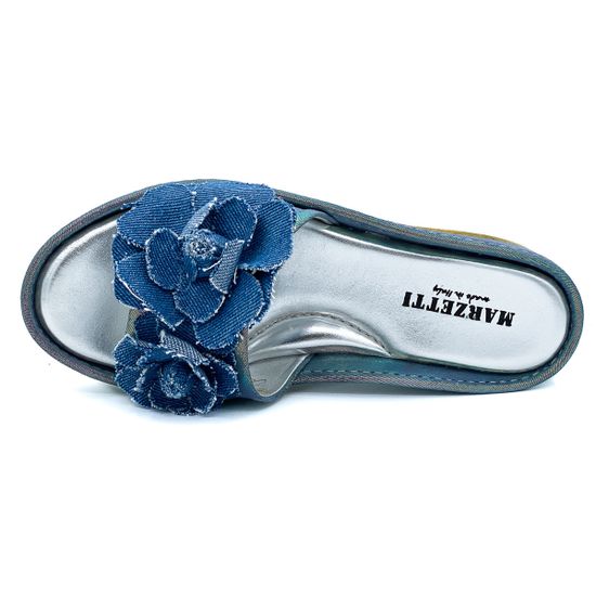 Шлепанцы Marzetti голубые - фото 5, 77121D01 MZ