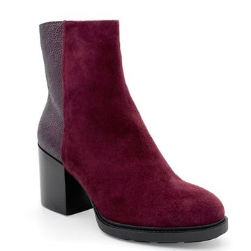 Ботинки Cover бордо замшевые МЕХ - фото 2, 751911-2 COV