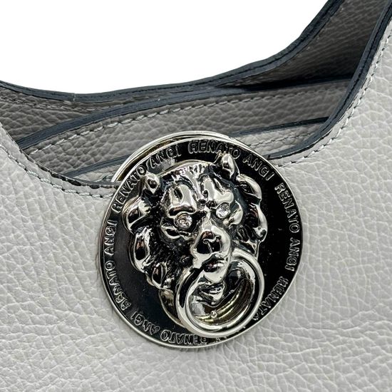 Сумка Renato Angi серая кожаная - фото 5, 3455901 RA GRIGIO