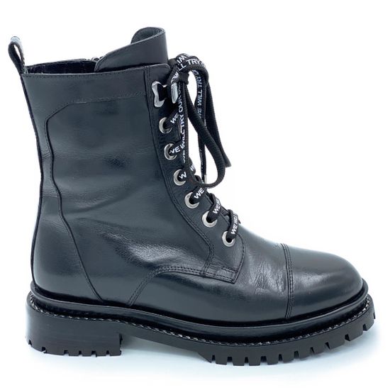 Ботинки Gianmarco Lorenzi черные кожаные МЕХ - фото 1, GML013045 GML