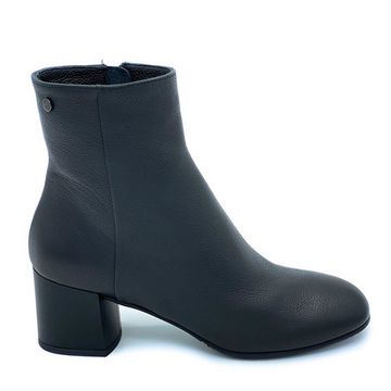 Ботильоны Cover черные кожаные Байка - фото 1, 4491142-1 COV