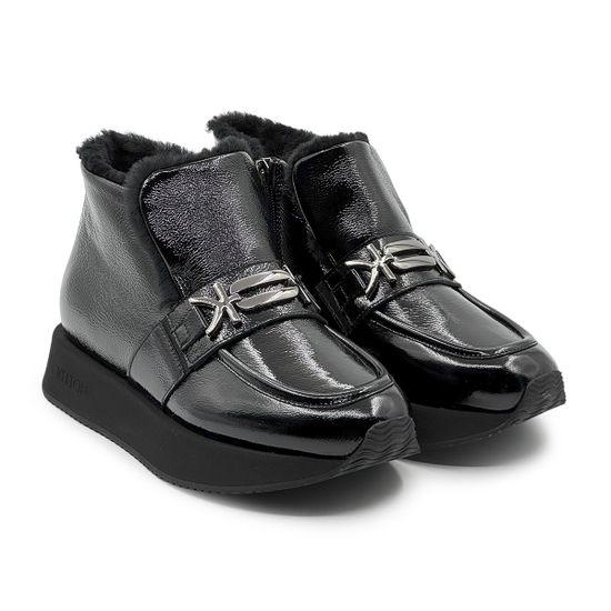 Ботинки KELTON черные из кожи наплак на меху - фото 8, AM5705M KEL NERO