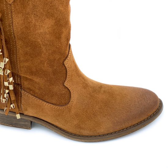 Полусапоги Mimmu рыжие замшевые демисезонные - фото 5, F431K4 MIM CUOIO