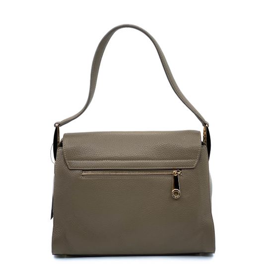 Сумка Di Gregorio серая кожаная - фото 3, 