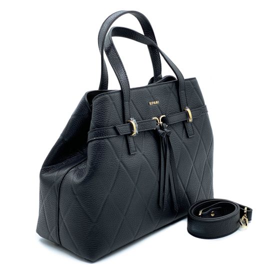 Сумка Ripani черная кожаная - фото 2, 