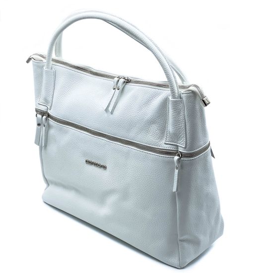 Сумка Di Gregorio белая кожаная - фото 2, 