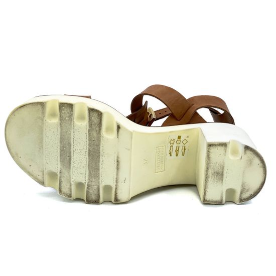 Босоножки Jeannot коричневые кожаные - фото 4, 