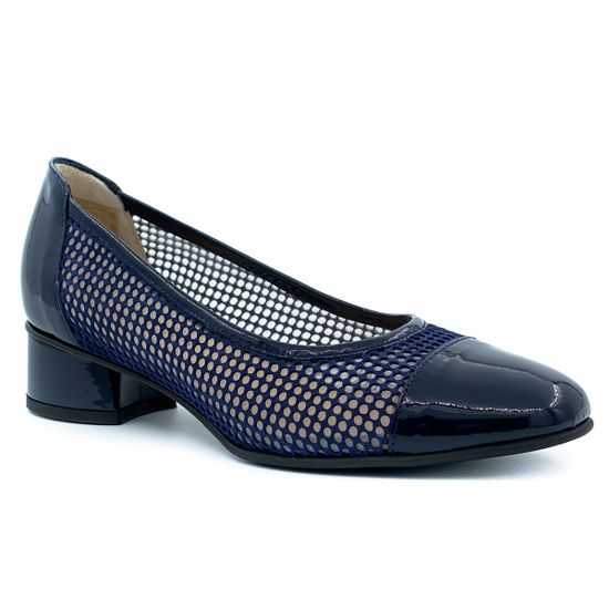 Туфли Donna Soft синие комбинация наплака и текстиля - фото 2, DS0141 DS BLU