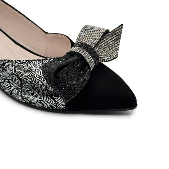 Туфли женские Ilasio Renzoni замшевые черные/серебро - фото 6, 8001 IR NERO