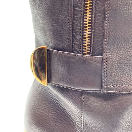 Сапоги Mara коричневые кожаные демисезонные - фото 7, 