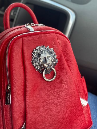 Рюкзак Renato Angi красный кожаный - фото 7, 