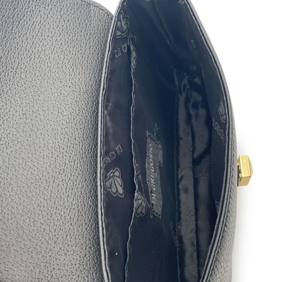 Клатч Di Gregorio черный кожаный - фото 5, 