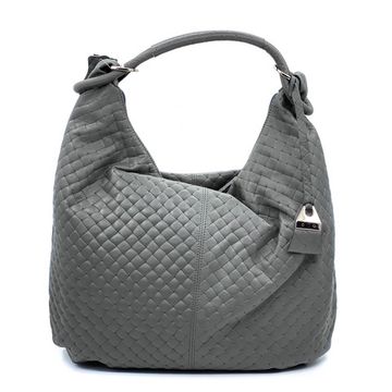 Сумка Di Gregorio серая кожаная - фото 1, 2545 DG ANTRACITE