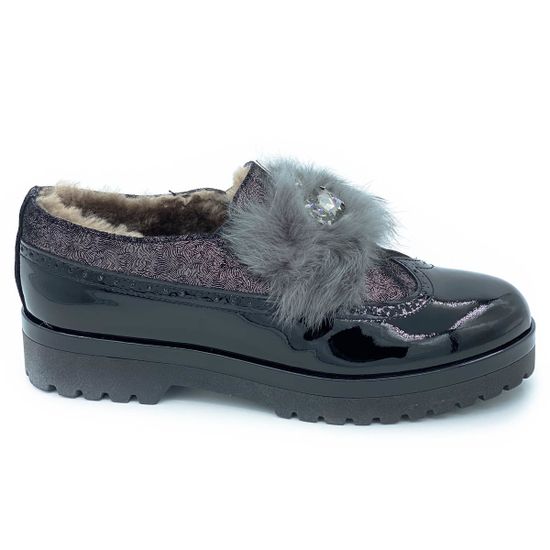 Полуботинки Marzetti черные наплак МЕХ - фото 1, 