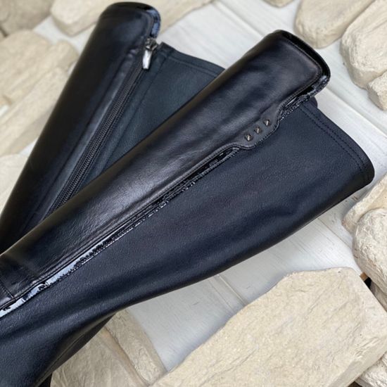 Сапоги Donna Soft черные кожаные евромех - фото 14, 