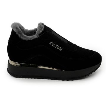 Полуботинки KELTON черные замшевые на меху - фото 1, AI0123M KEL NERO