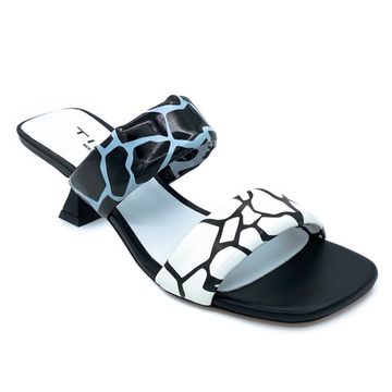 Мюли Tiffi черно-белые из ламинированной кожи - фото 2, J703/50 TI GIRAFFA BIANCO