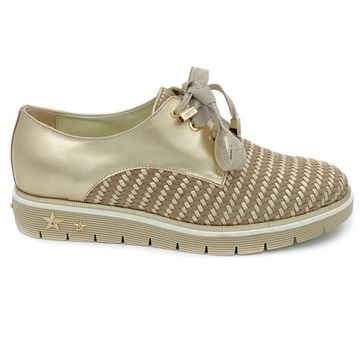 Полуботинки Mara бежево-золотые кожаные - фото 1, 4111SELL MR