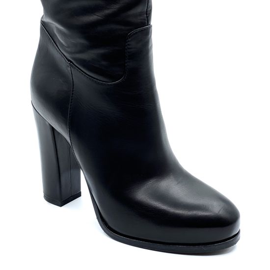 Сапоги Renzi черные кожаные демисезонные - фото 6, 