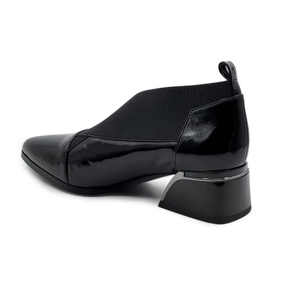 Ботильоны Francesco Valeri черные лак/текстиль демисезонные - фото 3, U17 FV LAK