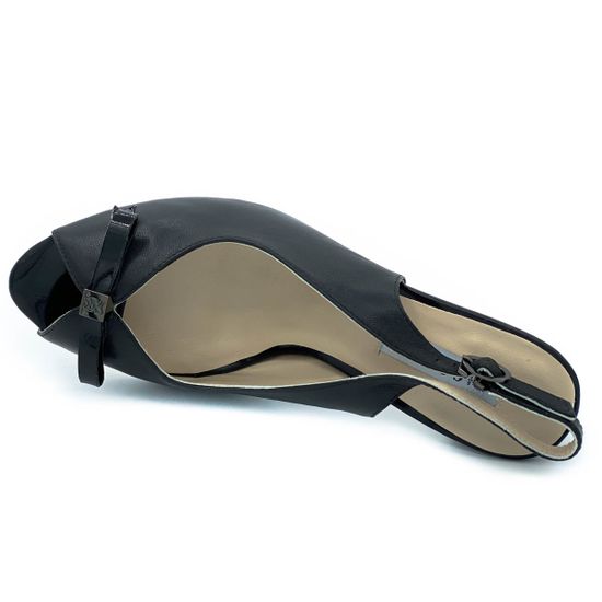 Босоножки Cover черные кожаные - фото 4, 