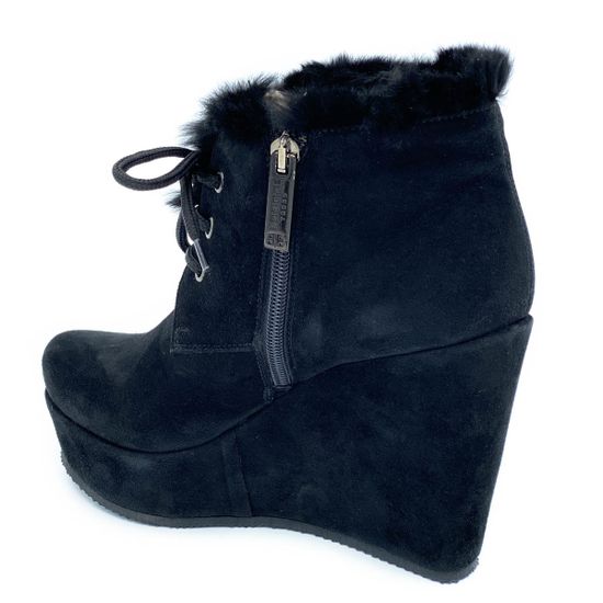 Ботильоны Baldinini черные замшевые МЕХ - фото 3, 