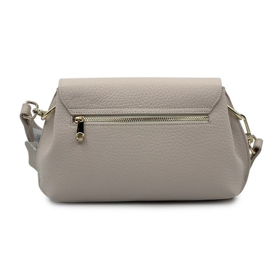 Сумка Di Gregorio бежевая кожаная с золотой фурнитурой - фото 3, 821 DG BEIGE ZOLOT FURN