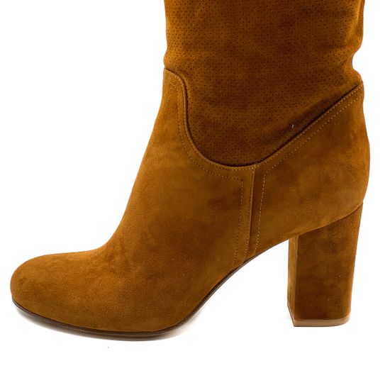 Сапоги Renzi коричневые замшевые демисезонные - фото 5, 