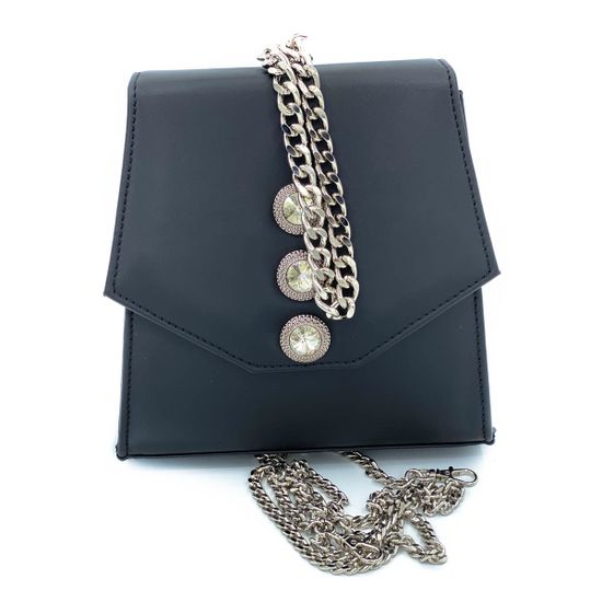 Сумочка Marina Creazioni черная кожаная маленькая - фото 1, B5362 MC NERO