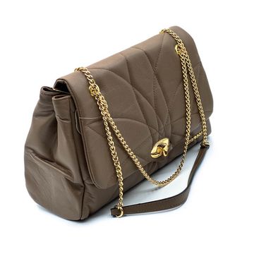 Сумка Di Gregorio бежевая кожаная - фото 2, 8847 DG TAUPE