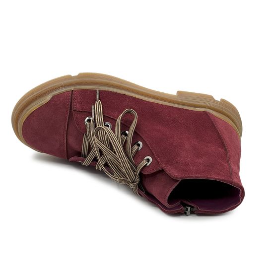 Ботинки CV COVER бордовые замшевые на байке - фото 5, 78231-1 COV